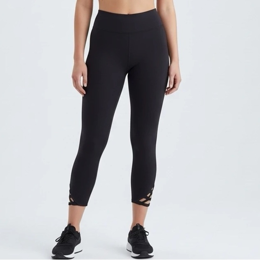 Free People Movement Black Kali Lattice Leggings
